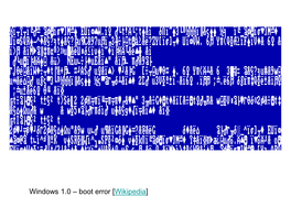 Windows 1.0 – Boot Error [Wikipedia]