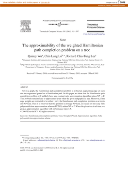 The Approximability of the Weighted Hamiltonian Path Completion