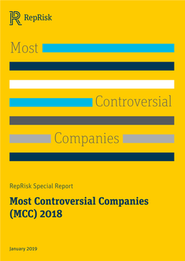 Most Controversial Companies (MCC) 2018