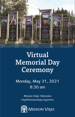 Virtual Memorial Day Ceremony