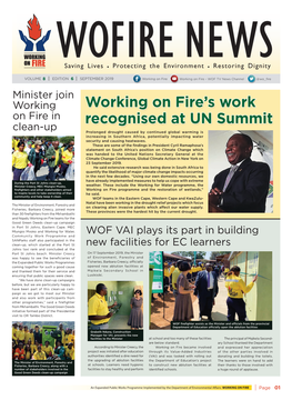 Working on Fire's Work Recognised at UN Summit