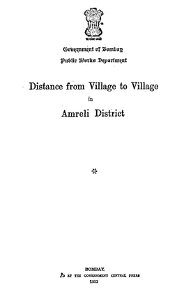 Distance from Village to Village Amreli District