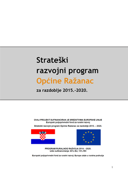 Strateški Razvojni Program Općine Ražanac Za Razdoblje 2015.-2020