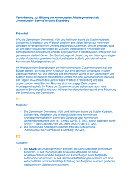 Präambel KSV Eisenberg