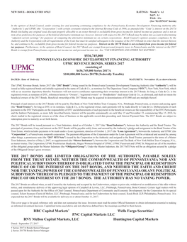 The 2017 Bonds Are Limited Obligations of the Authority, Payable Solely from the Trust Estate