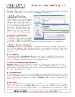 Pinpoint Labs Safecopy 2.0