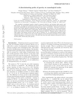 Arxiv:0704.1932V1 [Astro-Ph] 16 Apr 2007 ∗ Inllnigadtemte Vrest.Lnigis Lensing Overdensity