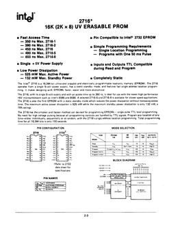 2716 EPROM Datasheet