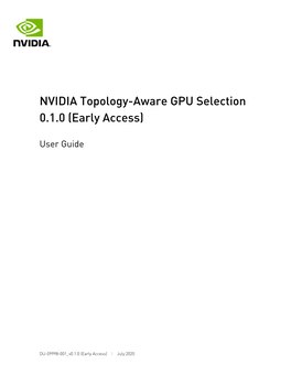 NVIDIA Topology-Aware GPU Selection 0.1.0 (Early Access)