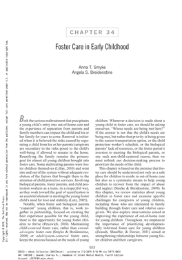 Foster Care in Early Childhood