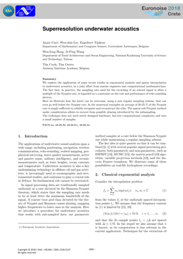 Superresolution Underwater Acoustics