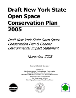 New York State Open Space Conservation Plan 2005