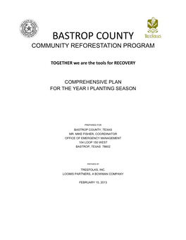 BASTROP COUNTY �������������������������������� � TOGETHER We Are the Tools for RECOVERY