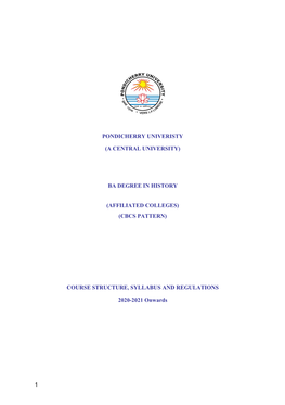 Ba Degree in History (Affiliated Colleges) (Cbcs