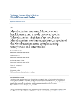 Sp. Nov., but Not Mycobacterium