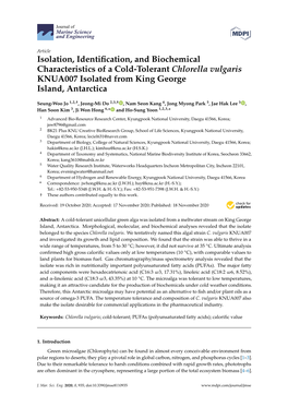 Isolation, Identification, and Biochemical Characteristics