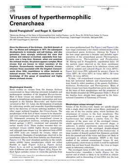 Viruses of Hyperthermophilic Crenarchaea