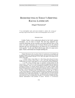 Redistricting in Today's Shifting Racial Landscape