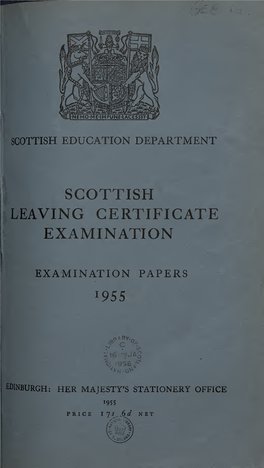 Scottish Leaving Certificate Examination