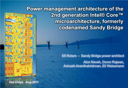 Sandy Bridge Power Management Overview