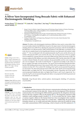 A Silver Yarn-Incorporated Song Brocade Fabric with Enhanced Electromagnetic Shielding