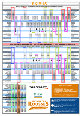 Skibus Bois D'amont-Les Rousses-La Cure-Les Jouvencelles-Premanon-Lamoura