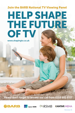 Help Shape the Future of Tv