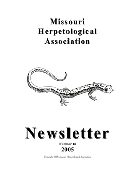 Missouri Herpetological Association Newsletter #18 (2005)