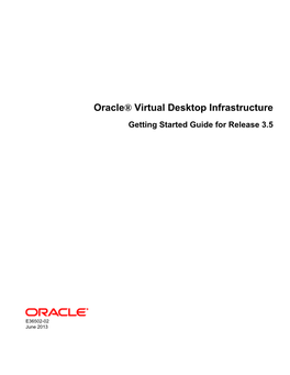 Oracle® Virtual Desktop Infrastructure Getting Started Guide for Release 3.5