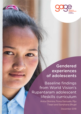 Gendered Experiences of Adolescents