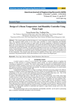 Design of a Room Temperature and Humidity Controller Using Fuzzy Logic