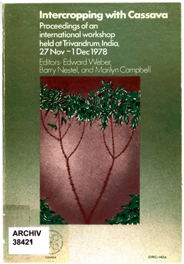 Intercropping Withcassava Proceedings of an International Workshop Held Attrivandrum, India, 27 Nov-I Dec1978 Ectors: Ecward Webec Barry \Estel Anc Ariyn Campdeh