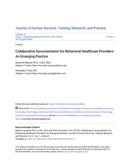 Collaborative Documentation for Behavioral Healthcare Providers: an Emerging Practice