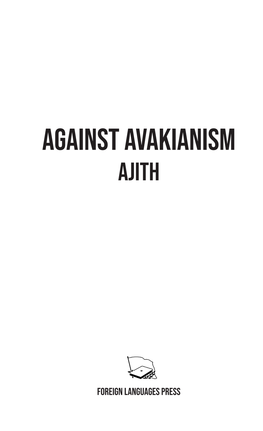 Against Avakianism Ajith