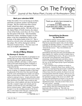 March 2003, Volume 21 No. 1