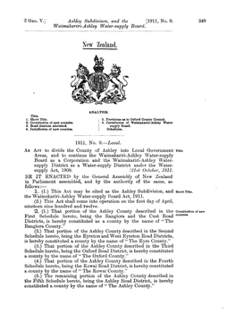 2 GEO V 1911 No 9 Ashley Subdivision, and the Waimakariri