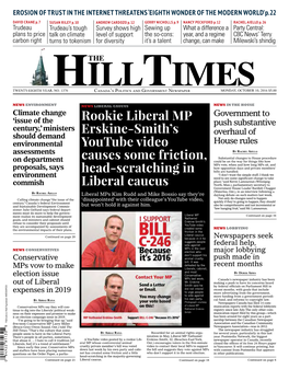 Rookie Liberal MP Erskine-Smith's Youtube Video Causes Some Friction, Head-Scratching in Liberal Caucus