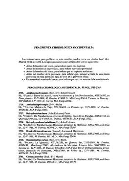 Fragmenta Chorologica Occidentalia