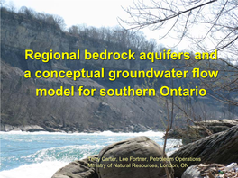 Regional Bedrock Aquifers and a Conceptual Groundwater Flow Model for Southern Ontario