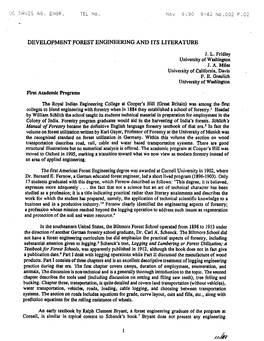 Developmentforest Engineering and Its Literature