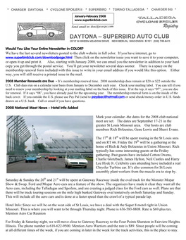 DAYTONA-SUPERBIRD AUTO CLUB WHEELS & DEALS Personal For