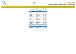 Horaires De La Ligne 929S