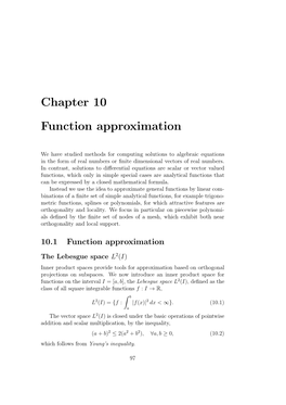 Chapter 10 Function Approximation