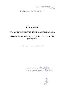 Studium Przestrzennego Gminy Nowe Miasto