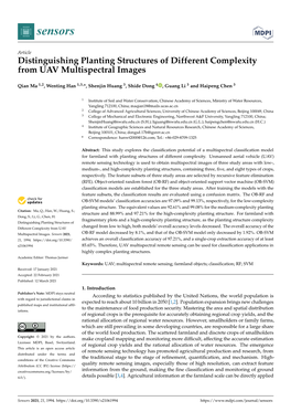 Distinguishing Planting Structures of Different Complexity from UAV Multispectral Images