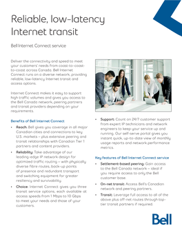 Reliable, Low-Latency Internet Transit