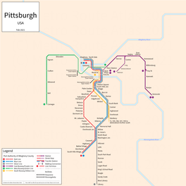 Pittsburgh(C) Metro Route Atlas 2021 USA (C)Feb 2021 Metro Route Atlas 2021 Allegheny River