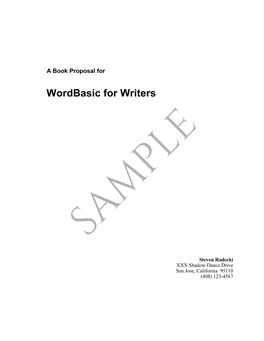 Wordbasic for Writers