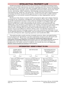 Intellectual Property Law Quick Practice Guide