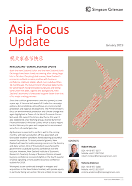 Asia Focus Newsletter January 2019